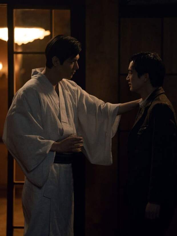 Koh in white robe & Noa