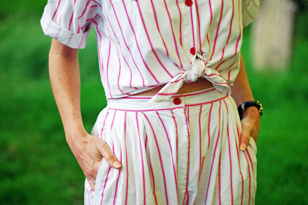 DVF vintage striped jumpsuit