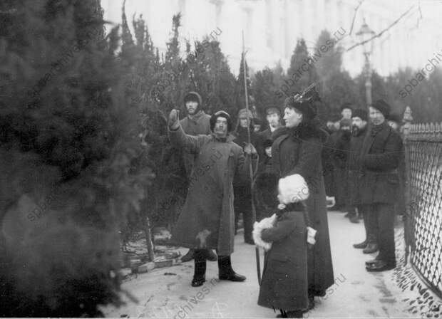 1913. Елочный базар перед рождеством 1913. Елочный базар перед рождеством