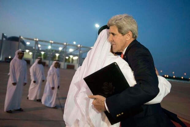 Король Саудовской Аравии Абдалла и госсекретарь США Джон Керри