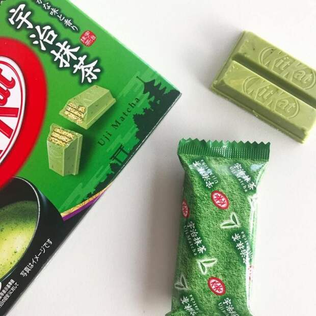KitKat со вкусом чая матча продаётся только в Японии