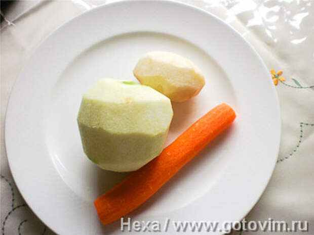 Салат из топинамбура с морковью и яблоком, Шаг 02
