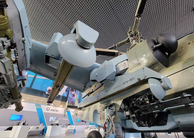 Так выглядит пусковая установка ЛМУР на Ка-52. Фото Ростех