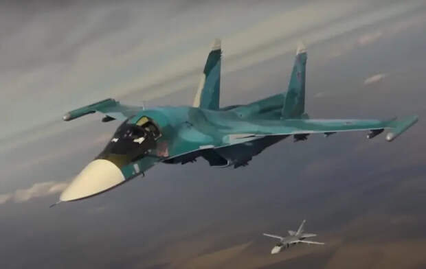 Опубликованы кадры удара авиации ВС РФ по скоплению живой силы и техники противника на Авдеевском направлении
