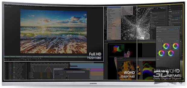 Samsung C34F791WQI: 34-дюймовый монитор с разрешением 3440 × 1440