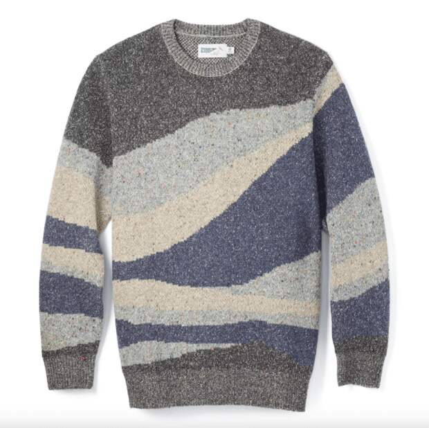 Wellen Recycled Cotton Headlands Wave Crewneck Sweater