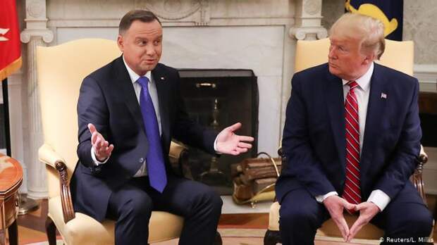 Президенты Польши и США Анджей Дуда и Дональд Трамп, июнь 2019 года