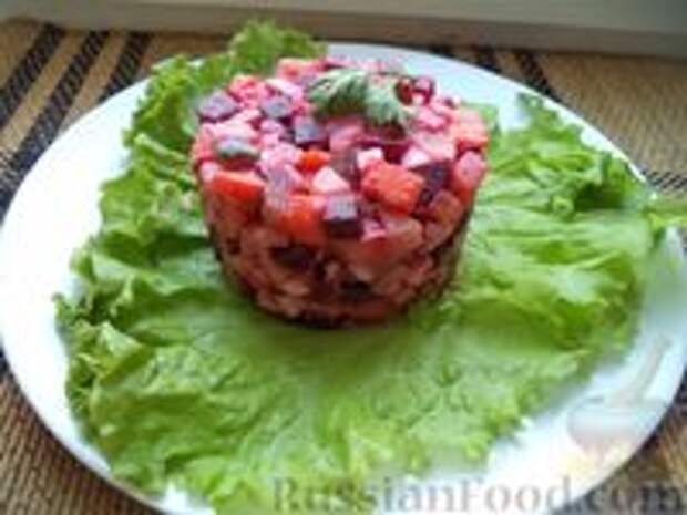 Фото к рецепту: Винегрет с курицей