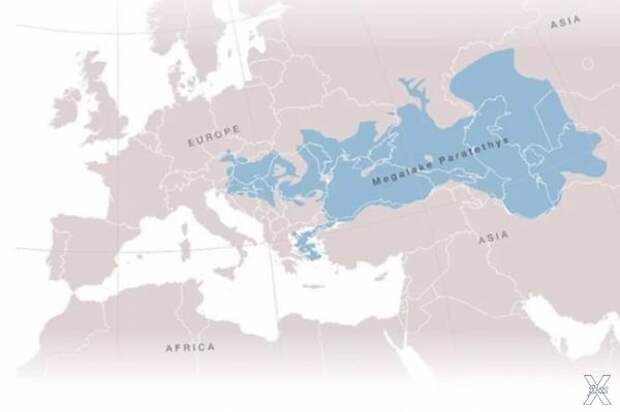 Паратетис на древней карте
