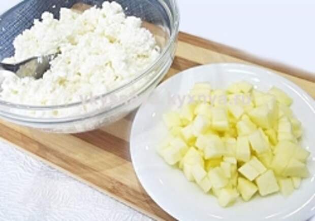 Немецкий творожный пирог с яблоками