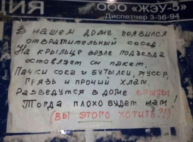 Забавные надписи в подъездах. Злые и добрые