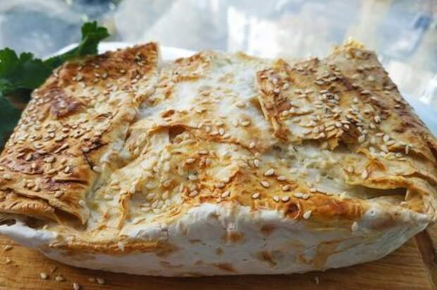 Пирог из лаваша с сыром и зеленью Лаваш, Пирог, Рецепт, Еда, Кулинария, Длиннопост, Пирог с сыром