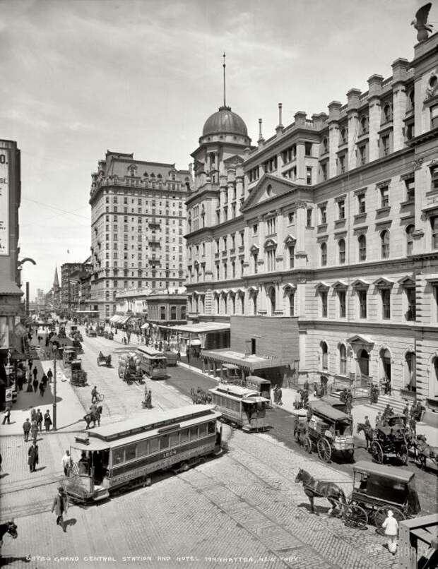 Центральный вокзал и гостиница в Манхэттене. США, Нью-Йорк, 1903 год. 