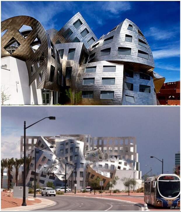 Центр здоровья мозга Лу Руво в Лас-Вегасе спроектировал сам Фрэнк Гери. | Фото: hospitalbooking.com/ pikabu.ru.