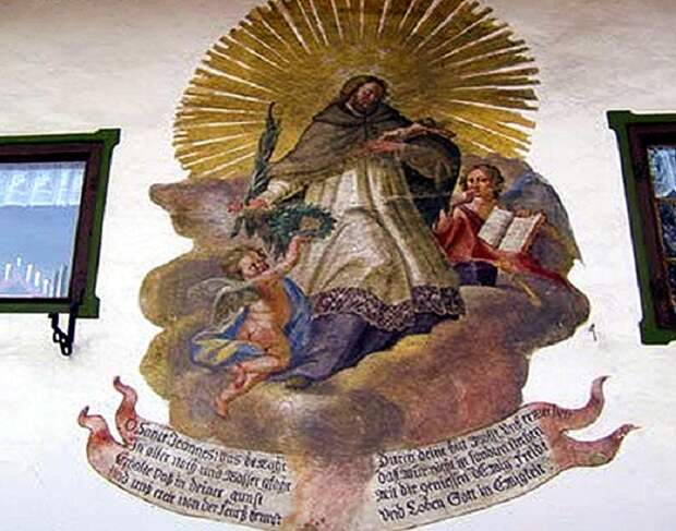 Фрагмент росписи дома Франца Серафа Цвинка (деревня Обераммергау, Германия). | Фото: bankreceptov.ru.