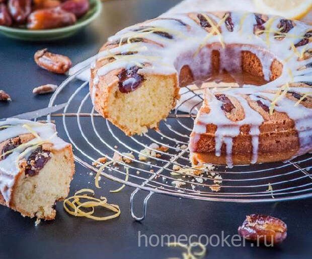 Лимонный кекс с глазурью из йогурта Лимонный кекс с глазурью