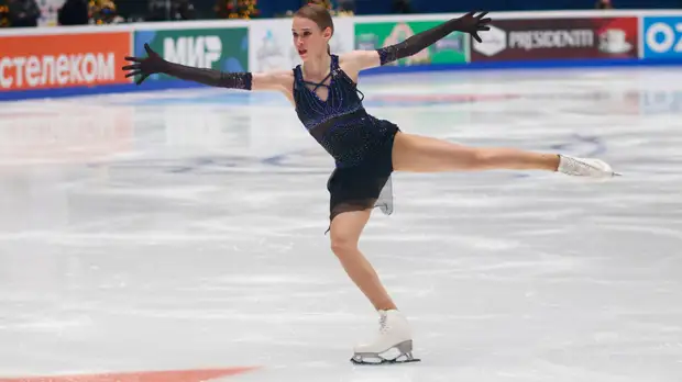 Фигуристка Хромых упала с четверного сальхова в произвольной программе на ЧР