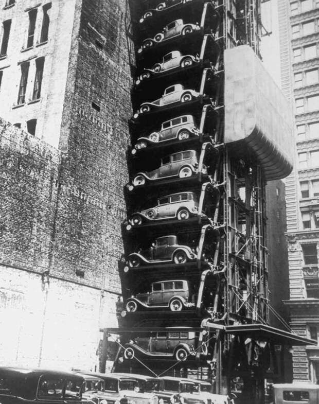 Подборка фотографий ранних вертикальных гаражей (1920-1960)