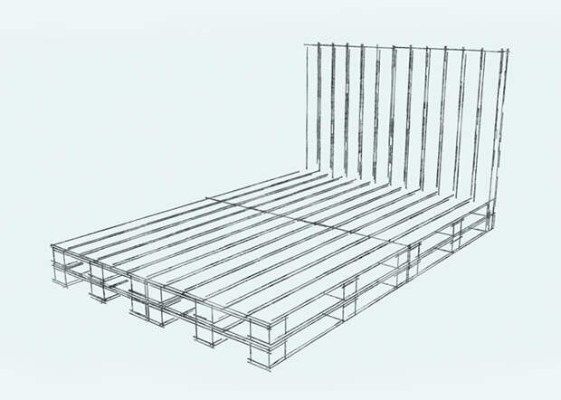 40 Вариантов кровати из деревянных поддонов
