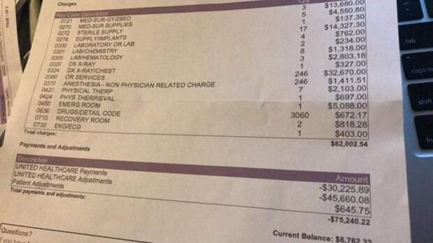 Стоимость медицинских услуг в США (3 фото)