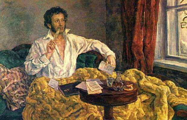 Пушкин в Михайловском. Художник: Кончаловский. Пушкин в Михайловском. Художник: Кончаловский.