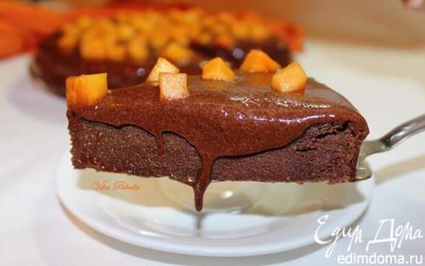 Рецепт – Шоколадный пирог с хурмой