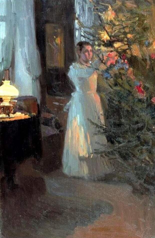 Алексей Михайлович Корин - Рождественская ёлка, 1910 г.