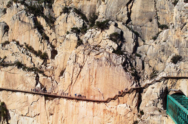 Hiking route in a beautiful mountain canyon.