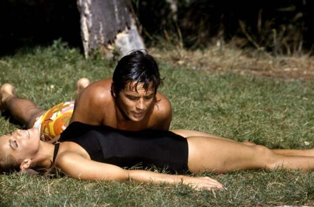 Роми Шнайдер и Ален Делон. Фото / Romy Schneider and Alain Delon photo. La Piscine / Бассейн 1968