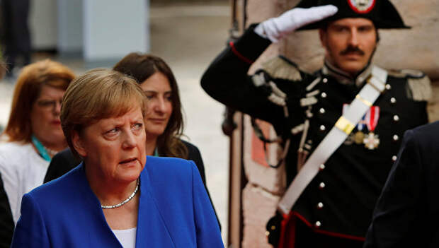 Канцлер ФРГ Ангела Меркель на саммите Большой семерки в Таормине, Италия. 26 мая 2017