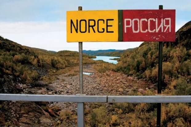На границе Норвегии и России.
