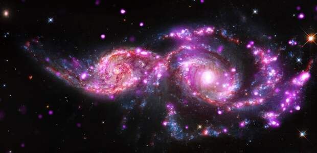 13. Галактики NGC 2207 и IC 2163 от Земли отделяет 130 миллионов световых лет, они находятся в созвездии Большого Пса архив2016, вселенная, захватывает дух, космос, фото