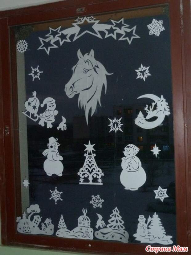 Новый год! Украшаем окна!