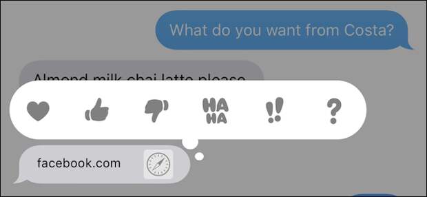 Tapback in use