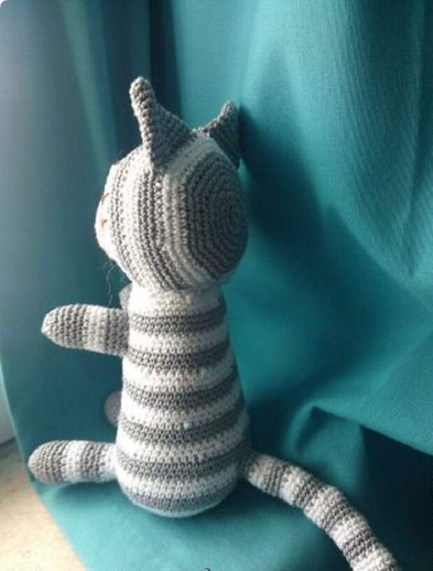 Вязаная крючком кот схема