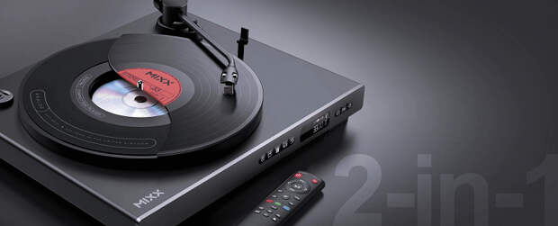 Это уникальный концентрический комбинированный проигрыватель виниловых пластинок и CD-дисков. Представлен Mixx Audio Analog Plus за 400 долларов
