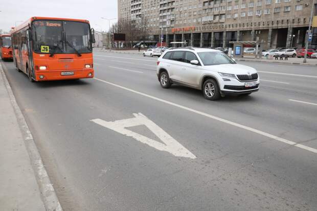 Еще три выделенные полосы для автобусов планируют обустроить в Нижнем Новгороде