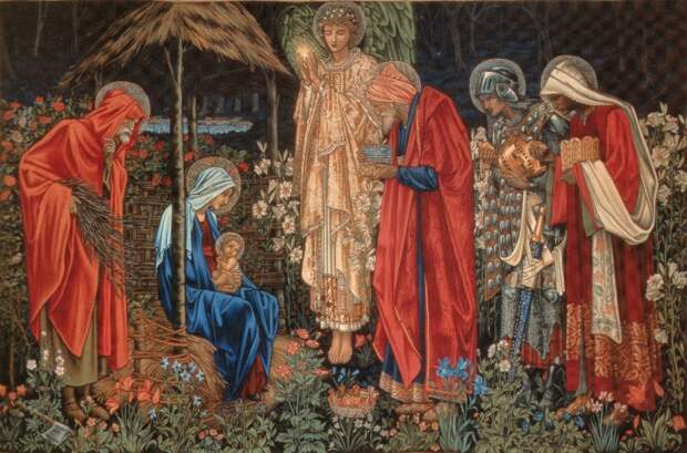 Эдвард Бёрн-Джонс. Поклонение волхвов / Edward Coley Burne-Jones. Adoration of the Magi