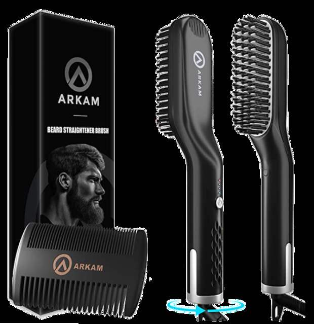 Akram Premium Beard Straightener Heated Beard Brush