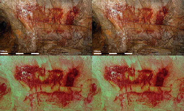 трехмерные рисунки в пещере Ла-Пасьега