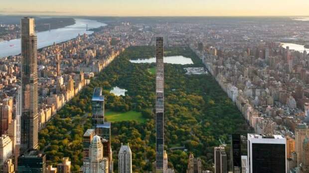 В Нью-Йорке возвели самый узкий небоскрёб в мире