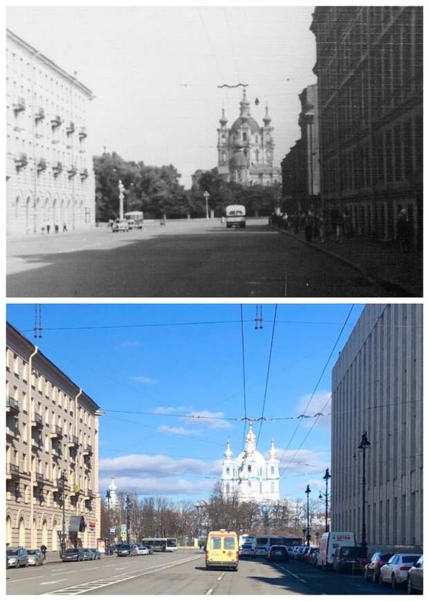 Суворовский проспект.1959 и 2020 год.