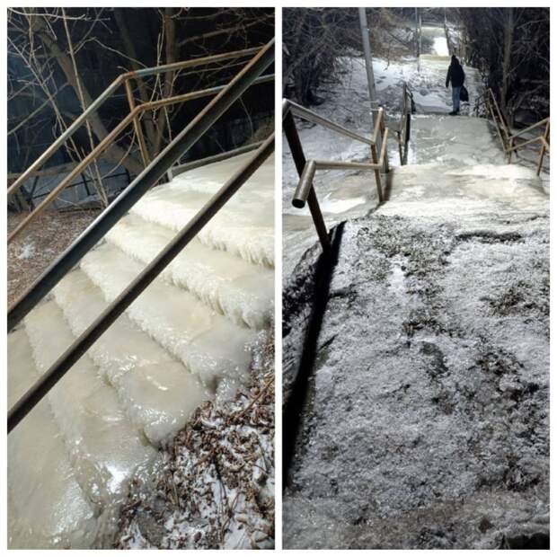 Поскользнуться и упасть: лестница на Тихой во Владивостоке стала травмоопасной