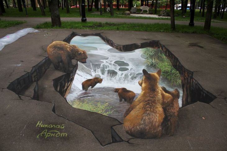 Уличные 3D-рисунки Николая Арндта (22 фото)