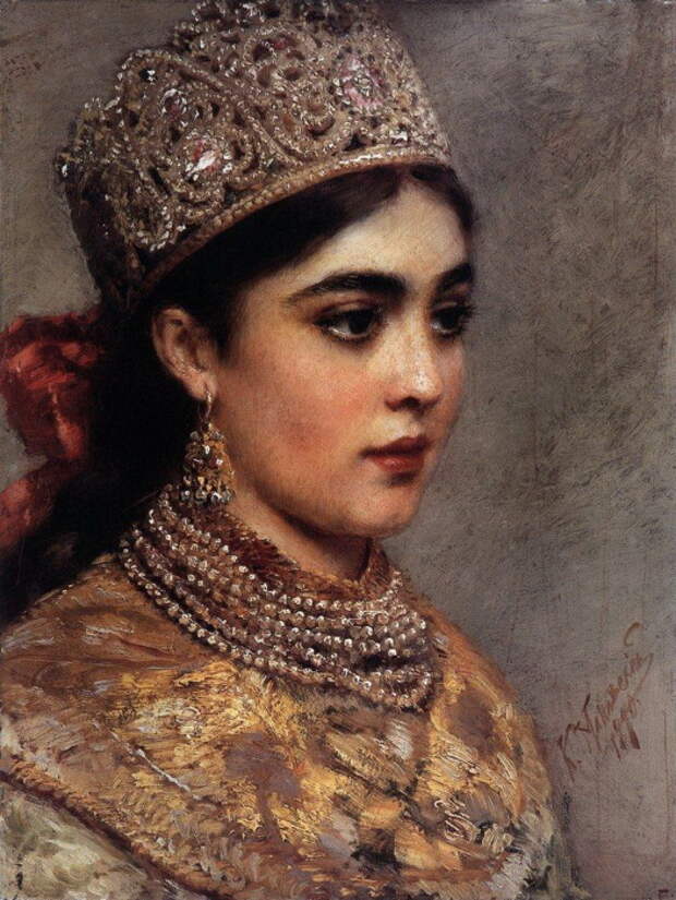 Константин Маковский, Боярышня. 1890 Константин Маковский, Боярышня. 1890