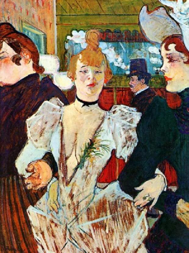 Ла Гулю с двумя подругами в Мулен Руже. (1892). Ла Гулю с двумя подругами в Мулен Руже. (1892).