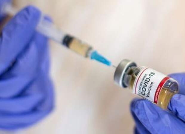 A woman holds a small bottle labeled with a "Coronavirus COVID-19 Vaccine" sticker and a medical syringe in this illustration taken, October 30, 2020. REUTERS/Dado Ruvic