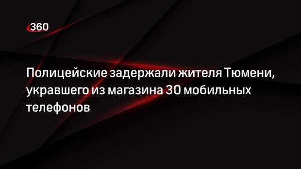 Полицейские задержали жителя Тюмени, укравшего из магазина 30 мобильных телефонов