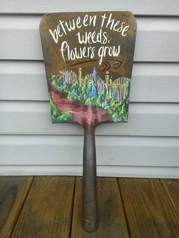 Hand Painted Shovel Head by amcattic on Etsy: 
