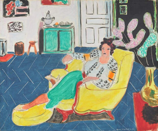 Анри Матисс. Женщина, сидящая в желтом кресле